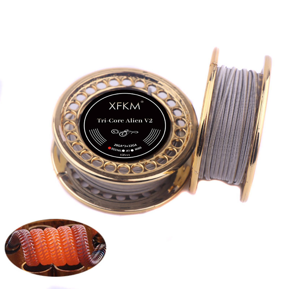 XFKM 5M/roll NI80/A1/SS316L Al - đánh giá và giá Clapton Wire Pre Built