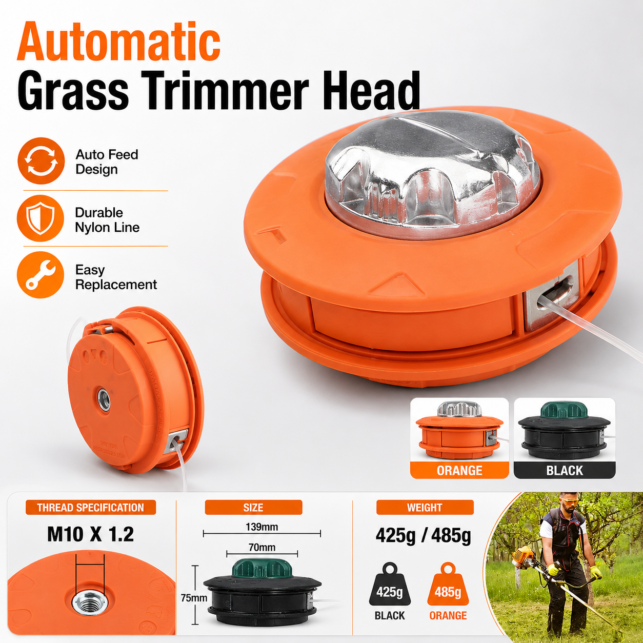Automatic Grass Trimmer Head,  - đánh giá và giá Dry Herb Vaping Accessories
