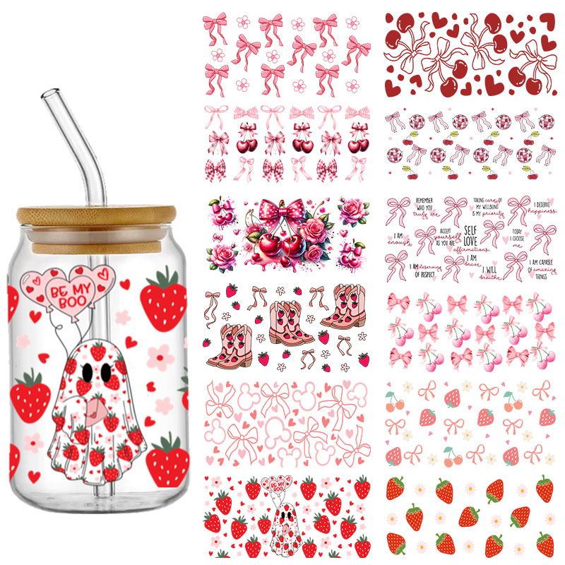 3D UV DTF Strawberry Christmas - đánh giá và giá Rdta Tank Glass