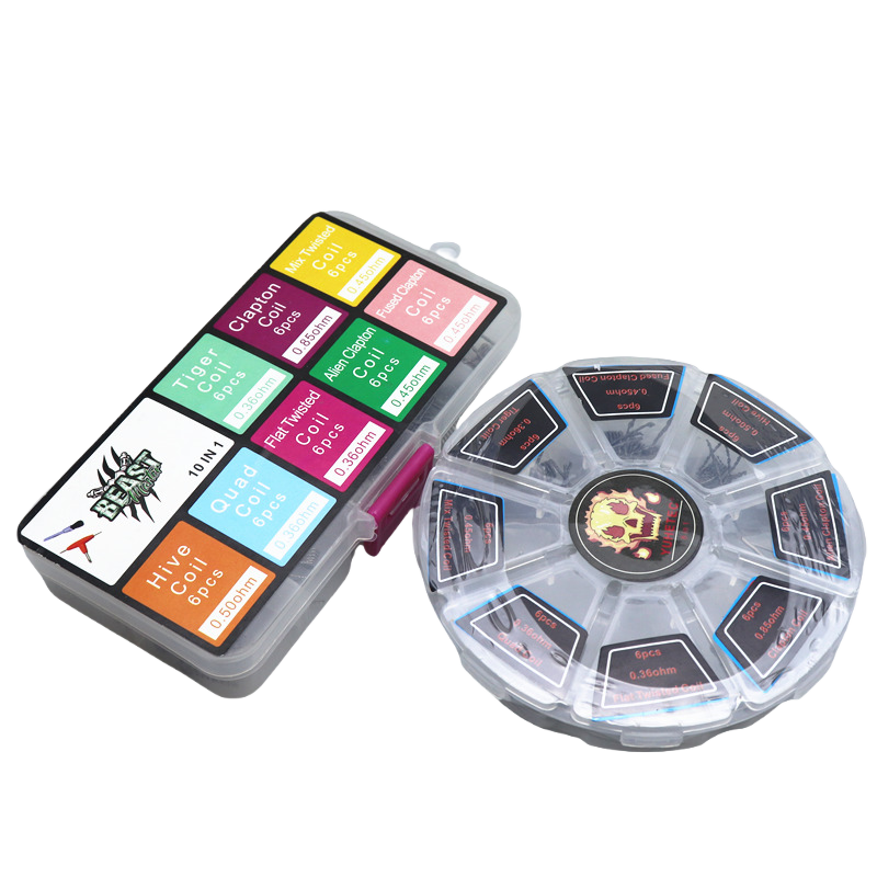 48Pcs/Set Pre Built Coils RTA  - đánh giá và giá Clapton Wire Pre Built