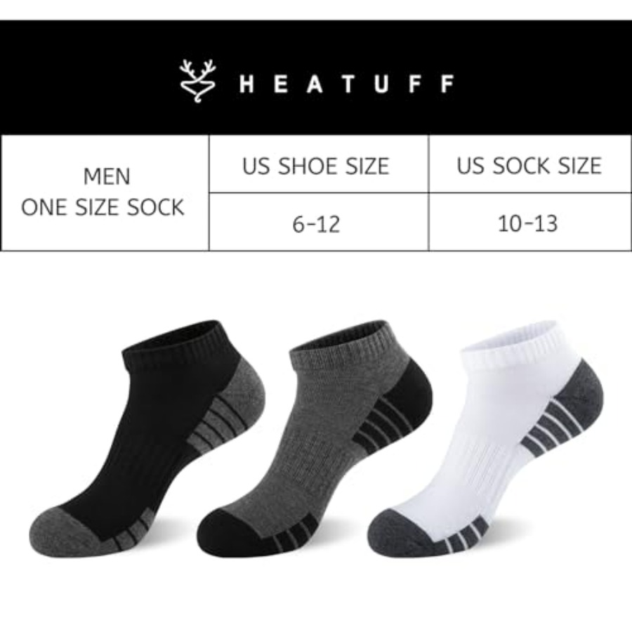 Heatuff Mens Cushioned Ankle S - đánh giá và giá Cotton Wick Organic