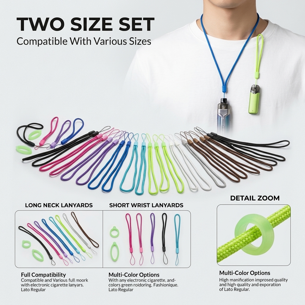 Universal Silicone Lanyard Set - đánh giá và giá Vape Band Silicone
