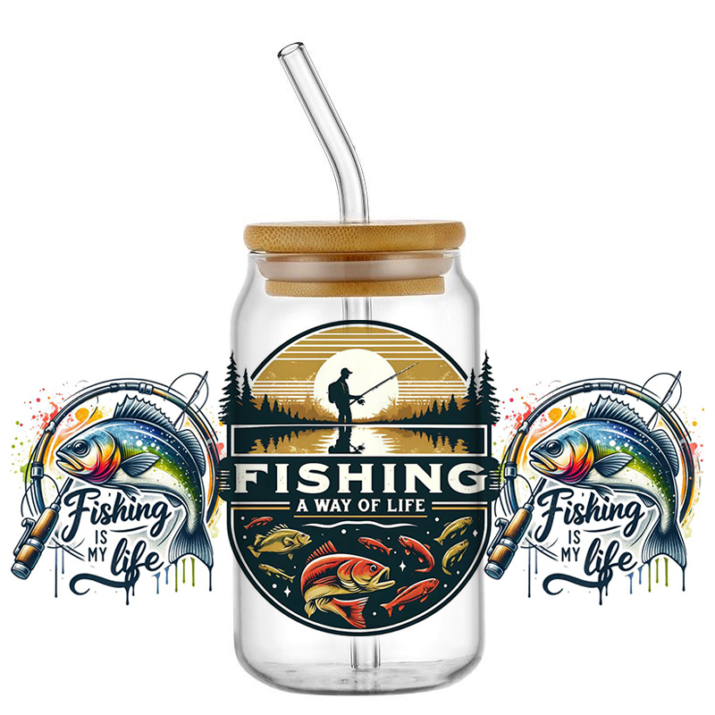 UV DTF Go Fishing Design Trans - đánh giá và giá Rdta Tank Glass