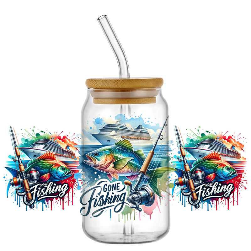 UV DTF Go Fishing Design Trans - đánh giá và giá Rdta Tank Glass