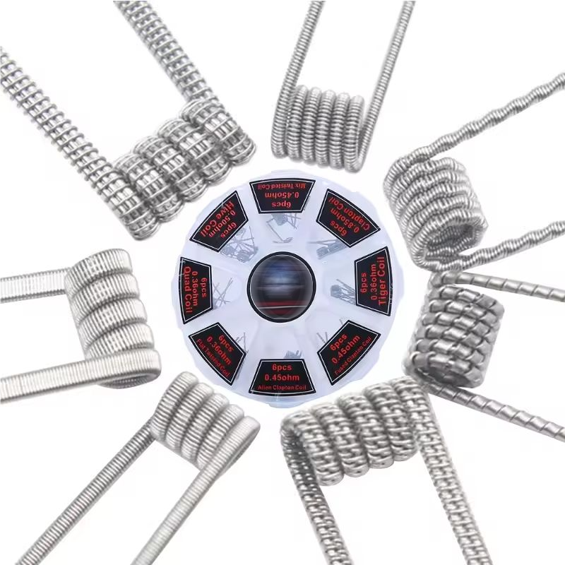 48Pcs/Set Pre Built Coils RTA  - đánh giá và giá Clapton Wire Pre Built