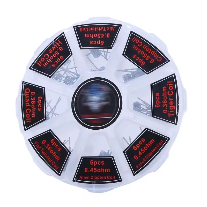 48Pcs/Set Pre Built Coils RTA  - đánh giá và giá Clapton Wire Pre Built