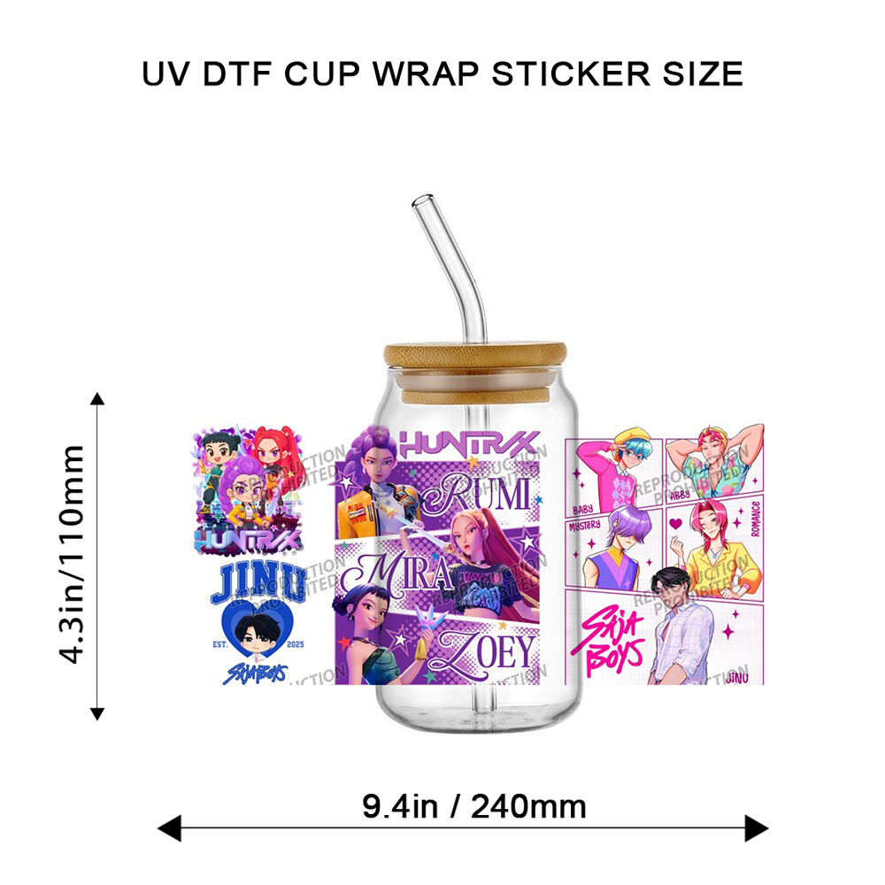 Saja Boys K-POP Team UV DTF Cu - đánh giá và giá Rdta Tank Glass