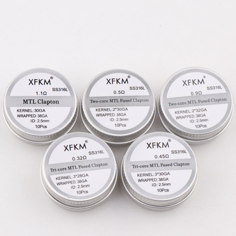 NEW XFKM 10PCS/box NI80/A1/SS3 - đánh giá và giá Clapton Wire Pre Built